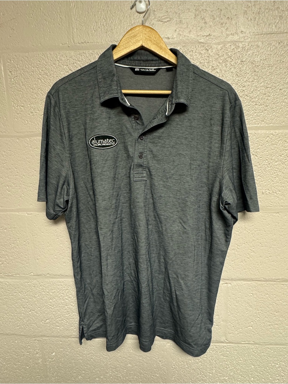 Travis Mathew Gray Polo with Logo